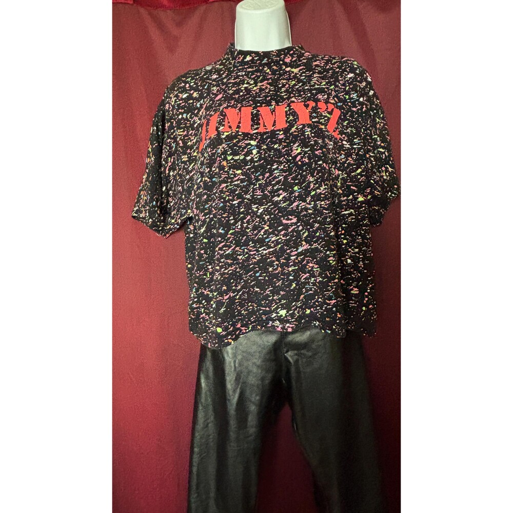 Jimmy’z Graffiti Pop Art Neon Splatter Paint T-Shirt One Size Fits All - Picture 3 of 8